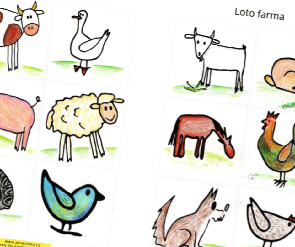Loto domácí zvířata je ideální první hrou pro vaše děti.