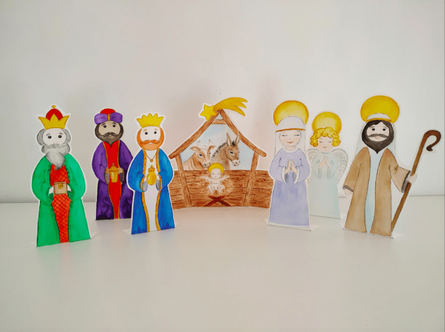Betlém, vystřižení, vánoční, biblický, příběh, hra, tradice