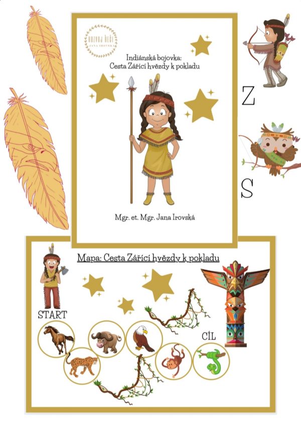 Indiánská, bojovka, cesta k pokladu, Cesta, Zářící, hvězdy, k, pokladu. pdf,