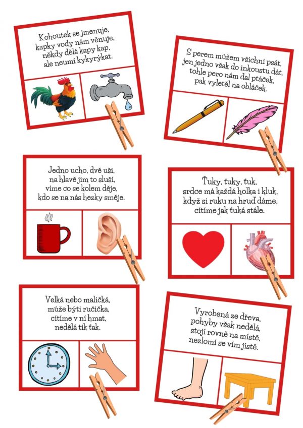 Homonyma,hrátky, s, kolíčky, básničky