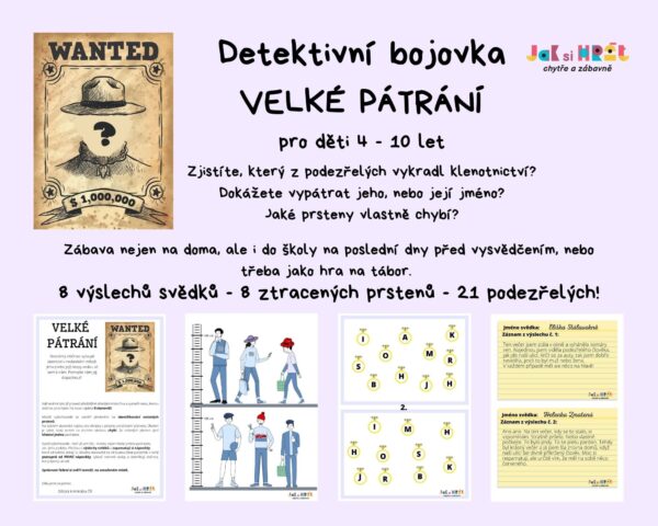 bojovka, velké, pátrání, ztracené, prsteny, detektivní bojovka