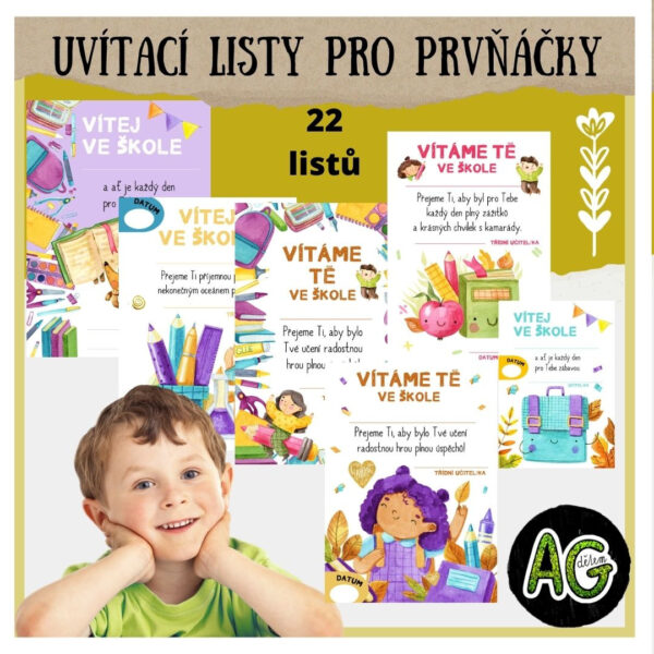 uvítací listy, pro prvňáčky