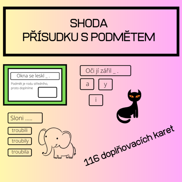 shoda přísudku s podmětem, pravidla, český jazyk, čeština, gramatika