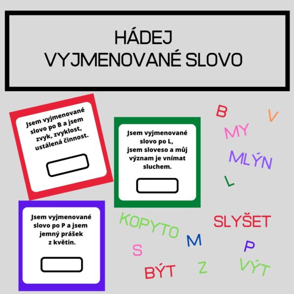 Uhádni vyjmenované slovo