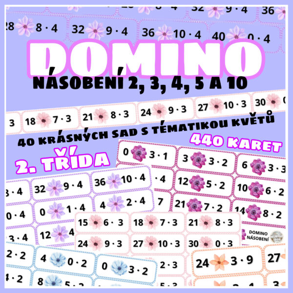 matematické domino - násobení