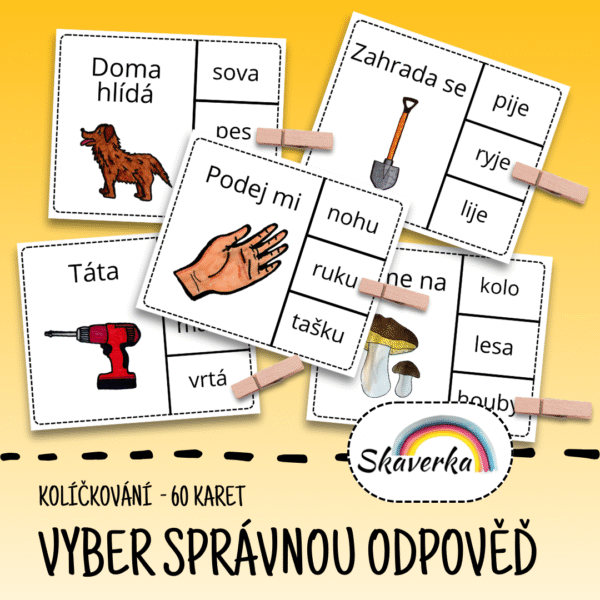 Kolíčkování, vyber správnou odpověď