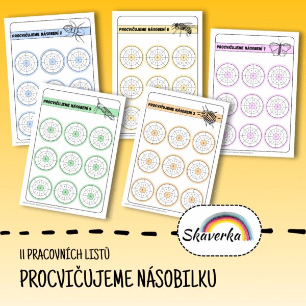 Procvičujeme násobení Matematická kolečka malá násobilka