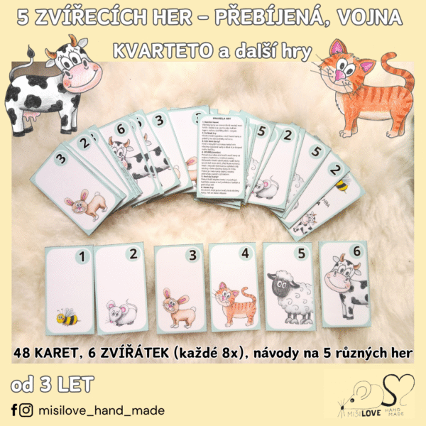 5 her se zvířaty